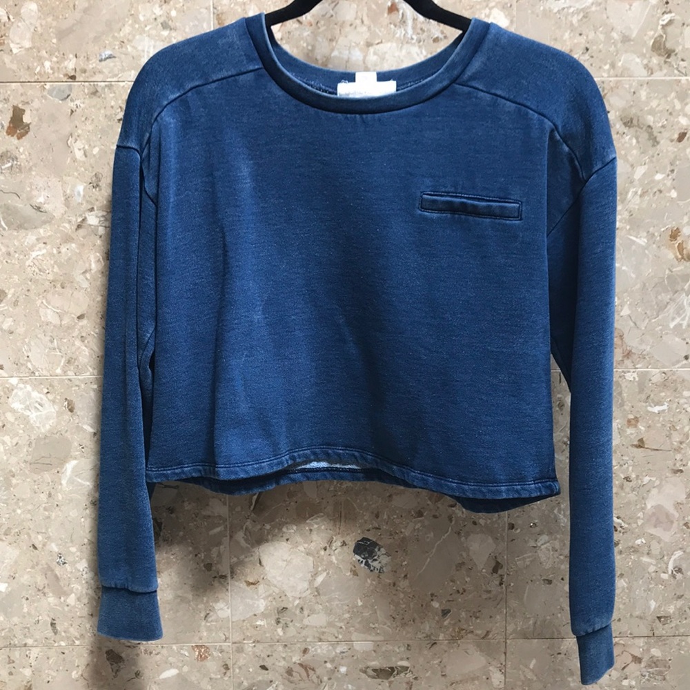 Forever21 denim crop top